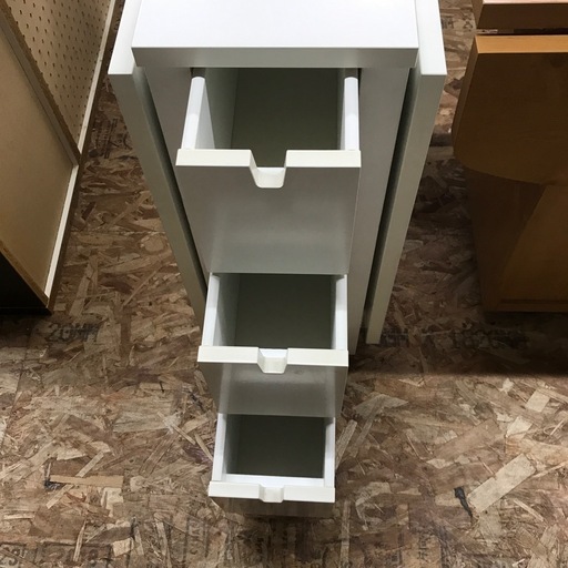 ジャングルジャングル貝塚店　折りたたみテーブル　IKEA ノールデンゲートレッグ　白　ホワイト　収納　コンパクト　ドロップリーフ2枚付