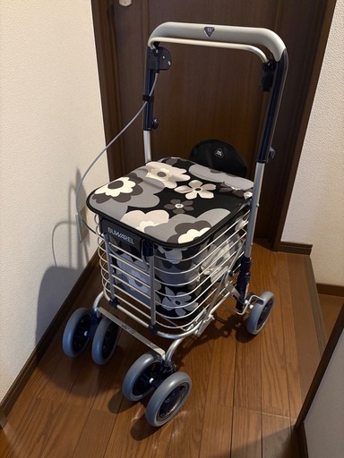 新品未使用！SUWAREL スワレル　シルバーカー　ショッピングカート　花 シルバーカー SUWAREL スワレル AS-0275花柄 モノトーン