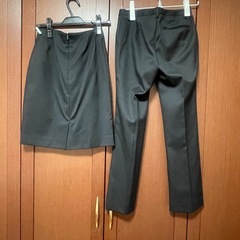 スーツセレクト　黒無地パンツ&スカートの画像