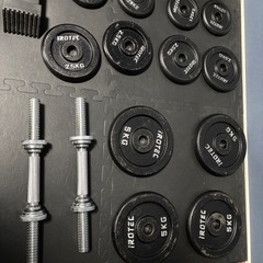 アイロテック　バーベル　140kgセット　筋トレの画像