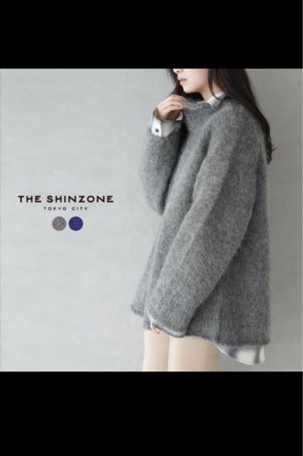 定価3万THE SHINZONEハイネックモヘアニット