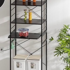 テーブル　チェア　本棚　キッチンベイカーラック　6点セットの画像