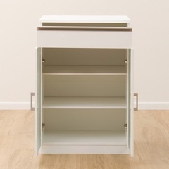 【ニトリ】食器棚 キャビネット ホワイト 白 インテリア キッチン　収納の画像