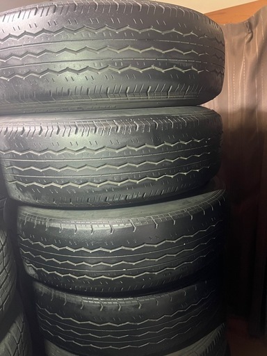 195/80r15 107/105 LTエコピア34週21年製と純正ハイエース用ホイール4本セット