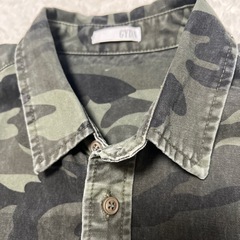 【美品】GYDA カモフラージュ ミリタリージャケット 長袖シャツ 迷彩柄の画像