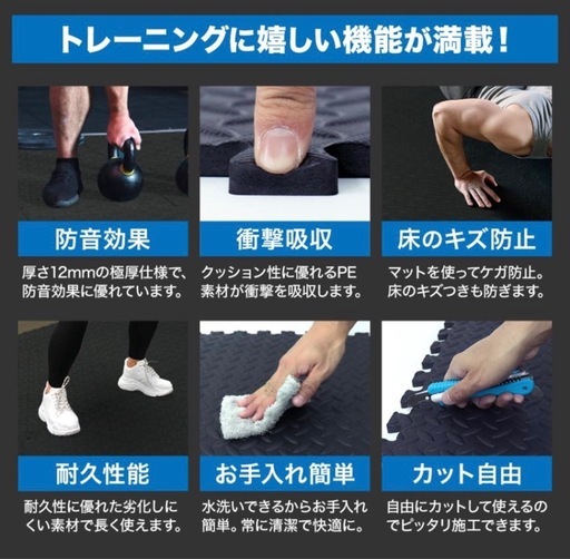 決まりました。トレーニングマット 未開封 約60cm×60cm  24枚(約5帖)
