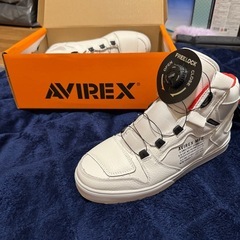 AVIREX  スニーカー　バイク　26.0cm  ホワイト✖️レッドの画像