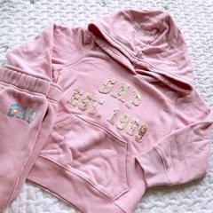 【美品】baby GAP ピンク トレーナー・パンツセット 2yearsの画像
