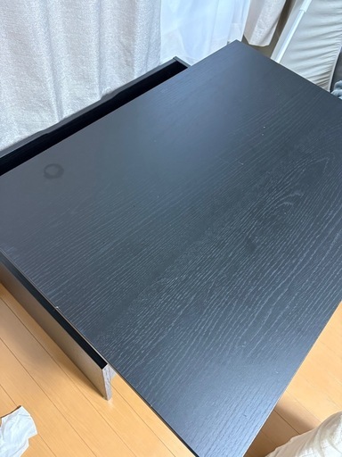 ÖSTAVALL エスタヴァル 調節可能ローテーブル, ブラック, 90 cm