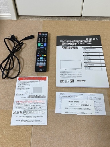 2023年製 ORION OL40WD300 40インチ 液晶テレビ ディスプレイ
