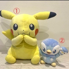 ポケモン　ポケピース　一番くじ　ぬいぐるみ　ピカチュウ　ポッチャマ　マリルの画像