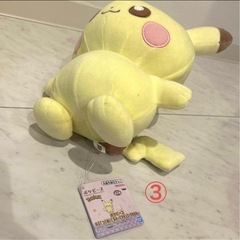ポケモン　ポケピース　一番くじ　ぬいぐるみ　ピカチュウ　ポッチャマ　マリルの画像