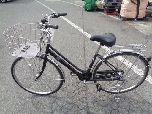 ★新生活応援セール対象★　town bicycle advance 軽快車　27インチ　内装3段　黒/銀　【265】