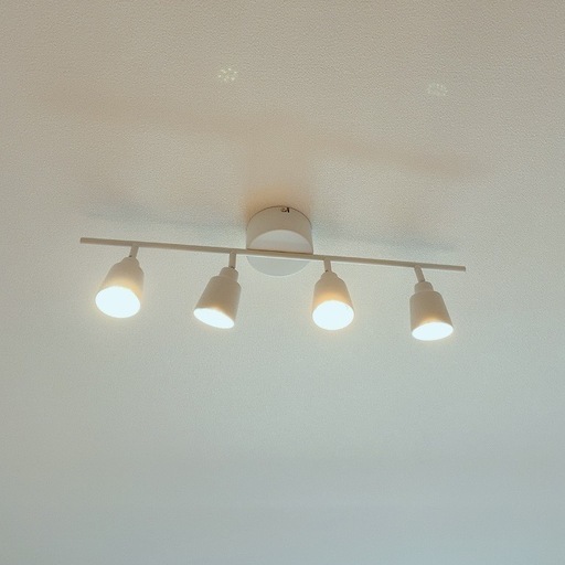 【調光・リモコン付】シーリングスポットライト 4灯 LED電球付き IKEA KNUTBO （クヌートボー）ホワイト