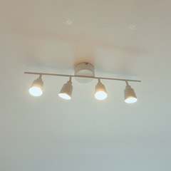 【調光・リモコン付】シーリングスポットライト 4灯 LED電球付き IKEA KNUTBO （クヌートボー）ホワイトの画像