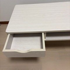収納付きローテーブル　白の画像
