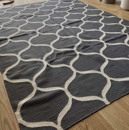 IKEAストックホルム ラグ 平織りハンドメイド　麻100% 170×240