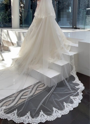結婚式新婦セット（ベール、グローブ、髪飾り）
