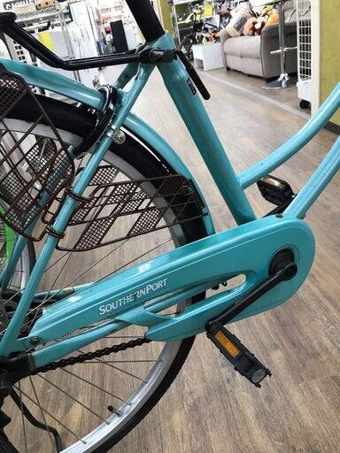 【ジャングルジャングル広陵店】自転車　SOUTHERN　PORT　26インチ　ブルー