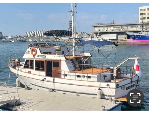 大型トローラークルーザー，tug39.39フィト、デーゼルエンジン、船検満タン有ります、処分します、130万円❣️