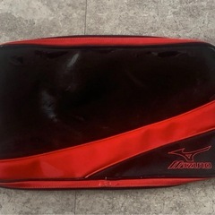 MIZUNO ミズノ エナメルバッグ スポーツバッグ 赤黒 ショルダーバッグの画像