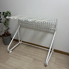 山善 スラックスハンガー キャスター付きの画像
