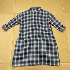 チェック柄　ロングカーディガンの画像