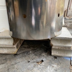 加工用 エコキュート  ステンレス製  バーベキューコンロ 藁焼き  焼却炉　野焼き　暖をとるストーブ田んぼの畔草焼の画像