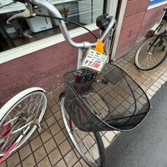 リサイクルショップどりーむ鹿大前店NO.633 　自転車　26インチ！　カゴあり、ライトなし、ギヤ無し、　サドル調整不可　今シーズンオススメ🎵の画像