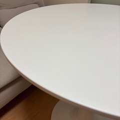 円形カフェテーブル 北欧風 直径80cm ホワイトの画像