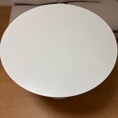 円形カフェテーブル 北欧風 直径80cm ホワイトの画像