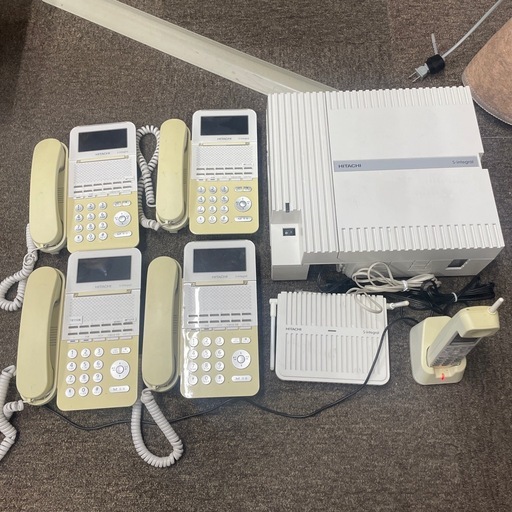 【通電OK/豪華7点セット】日立 ビジネスフォン S-integral 主装置＋電話機5台＋アンテナ
