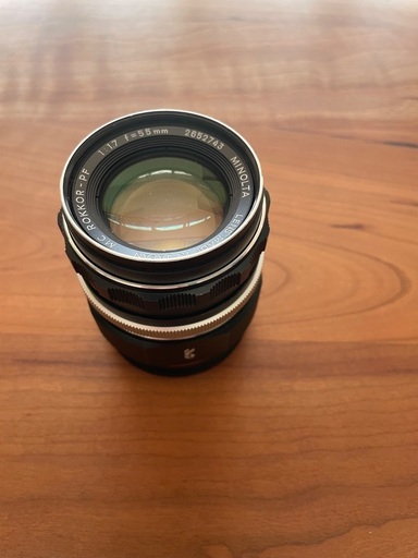 【動作OK】ミノルタ MC ROKKOR-PF 55mm F1.7 マウント付き