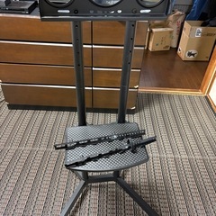 キャスター付きテレビスタンド（棚板付き）※テレビなしの画像