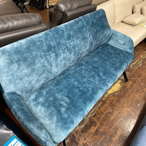 4/4値下げしました?⭐️美品⭐️ロビーチェア ベロア生地 オシャレデザイン アイアン脚 No.2864 KE