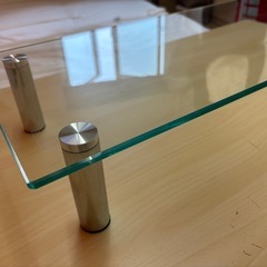 ガラス台　テーブル　棚　ラック　テレビ台の画像