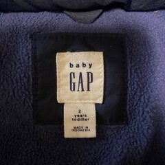 【GAP】キッズ用 中綿ジャケット フード取り外し可　95cm 2歳の画像