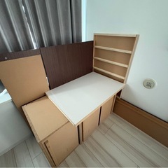 ニトリ　セミダブルベッドフレーム（収納付き）の画像