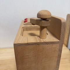 木製おもちゃのだいわ　おままごとキッチン＋棚の画像