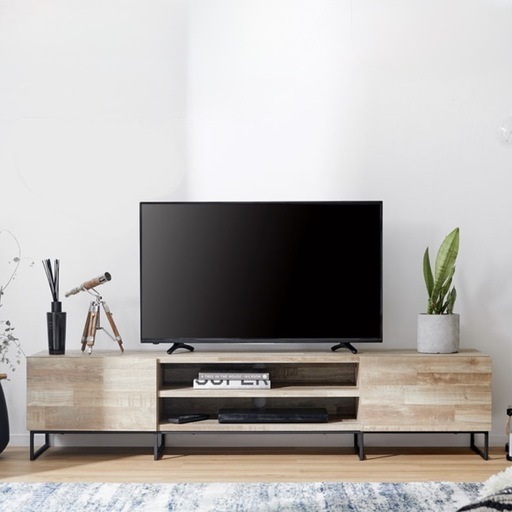 【お譲り先決まりました】美品✨️LOWYA  テレビボード ローボード  幅180cm 配線穴あり