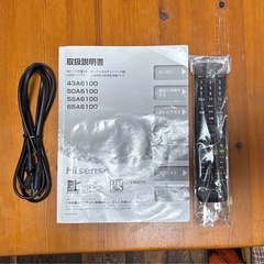 【再出品】ハイセンス　43A6100  43インチ4K液晶テレビ 2018年製　取説、リモコン、純正スタンド付※現金払いなら2.000円値引き！の画像
