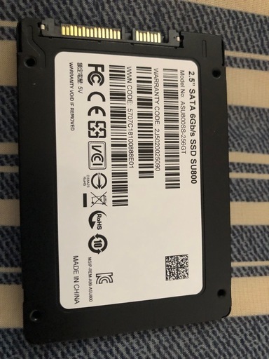 ②【動作確認済み】ADATA 2.5インチSSD SU800 256GB