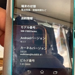 ジャンク市場　SONY NW-F880Series デジタルオーディオの画像