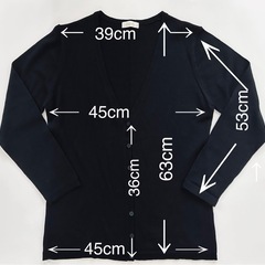 enciel 長袖カーディガン　黒の画像