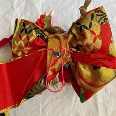 昭和レトロ 御祝結び帯 むすび帯 作り帯 七五三【難あり】当時物の画像