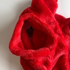 【新品未使用】犬用 防寒ウェア レッド（背丈 約30cm）の画像