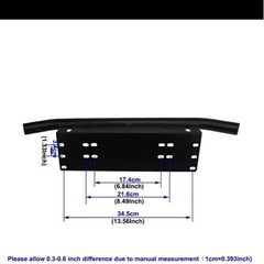 ★ フロントバンパーステー　パイプバンパー　ナンバープレート　黒の画像