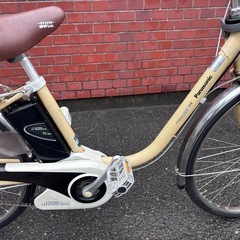 Panasonic 電動アシスト自転車 クリーム色の画像