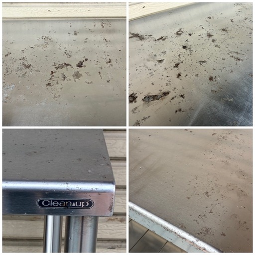 ★業務・店舗用★Cleanup クリナップ ステンレス作業台 2段 厨房用 作業テーブル 大型 ロング・高さ80cm×幅180cm×奥行き60cm 水洗い清掃済み！