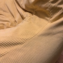 LOOSY 1人掛けビーズソファ+オットマン ソフトイエローの画像